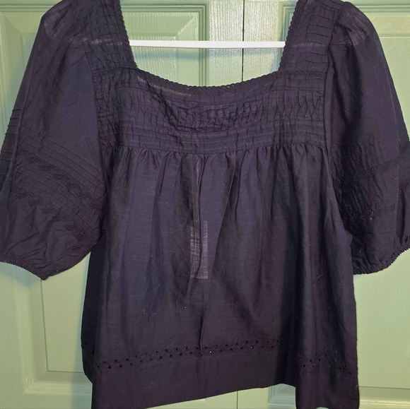 Calypso St Barth NWT Dark Blue Cotton Top (Size M) Cute - Picture 3 of 8